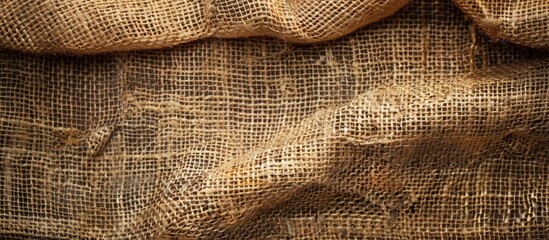 Aufkleber - A photo of a textured burlap canvas with a rough, crumpled, grungy appearance providing a copy space image.