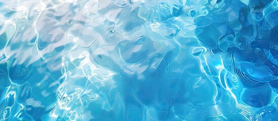 Fototapete - Background of abstract blue pool water texture with copy space image.