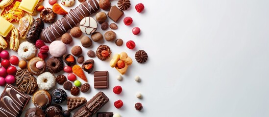 Poster - Confectionery displayed against a light background with copy space image