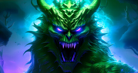 Abstract dark evil demon background for art design