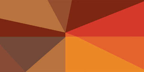 Wall Mural - Brown and Red Geometric Background Design - Triangle Shapes, Stripes and Lines - Bauhaus Style - Multi Purpose Colorful Minimalist Mosaic Web or Banner Template