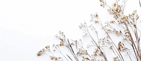 A stunning star grass with copy space image on a white backdrop