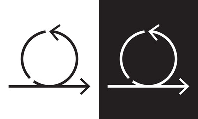 Agile cycle icon, flexible methodology work, concept management business. isolated on black and white background. EPS 10