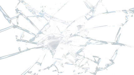 Wall Mural - Broken glass on black background