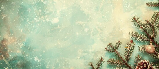 Aufkleber - Vintage colored background perfect for Christmas holidays with space for text or images. with copy space image. Place for adding text or design