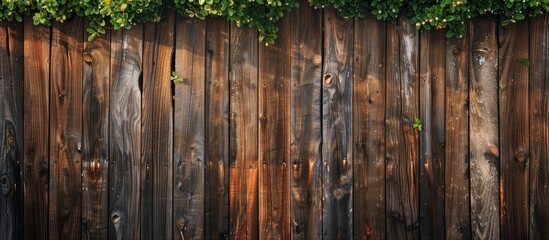 Aufkleber - Top view of a vintage countryside fence with a rustic texture background ideal for a copy space image