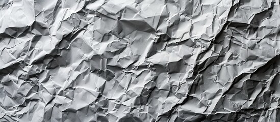 Poster - Crumpled grey paper with textured finish for copy space image