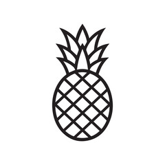 Wall Mural - Pineapple natural food icon. Freshness sweet art vector design.