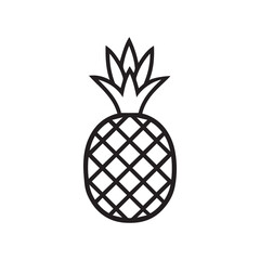 Wall Mural - Pineapple natural food icon. Freshness sweet art vector design.