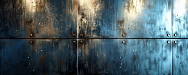 Wall Mural - Textured metal with brushed finish, 4K hyperrealistic photo