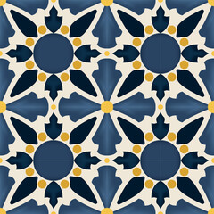 seamless pattern of traditional Mediterranean ceramic tile