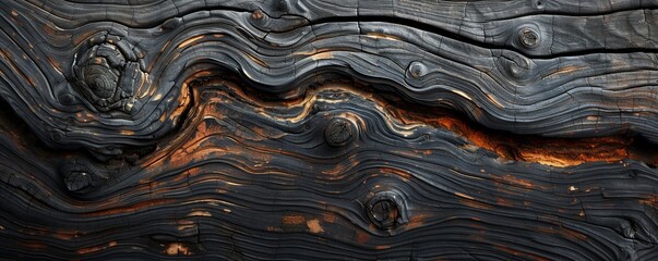 Canvas Print - A rough and weathered wooden surface, its grooves and grain telling the story of years of use.