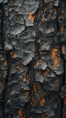 Canvas Print - Pine Tree Bark Texture Background, 4K hyperrealistic photo