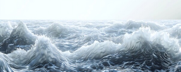 Wall Mural - Plain bright water ocean wave background Generative Ai