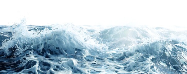 Wall Mural - Plain bright water ocean wave background Generative Ai