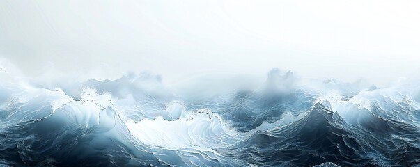 Wall Mural - Plain bright water ocean wave background Generative Ai
