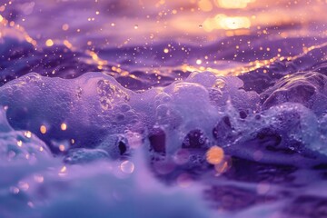 Wall Mural - Purple sea foam background Generative Ai