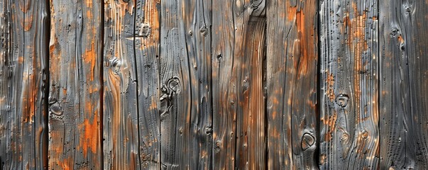 Poster - A rough and weathered wooden surface, its grooves and grain telling the story of years of use.