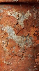 Poster - Terracotta Pottery Surface Texture Background, 4K hyperrealistic photo