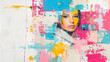© Creative Habits - Abstract Colorful Artistic Portrait of a Woman. Expressive and Vibrant Contemporary Art