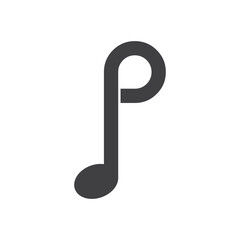 Sticker - Note music with initial letter