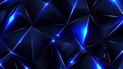 Wall Mural - Abstract geometric pattern with glowing blue highlights