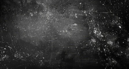 Sticker - Background with scratches, old film effect, and space for text on a black grunge background