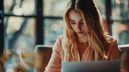 Poster - The woman using laptop