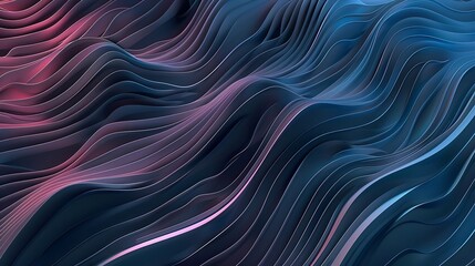 Wall Mural - abstract background with smooth wavy lines in purple and pink colors