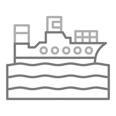 Canvas Print - Cargo ship Icon