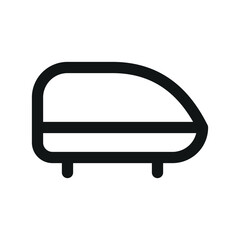 Wall Mural - Car roof box storage UI icon, car rooftop cargo carrier minimal line vector symbol