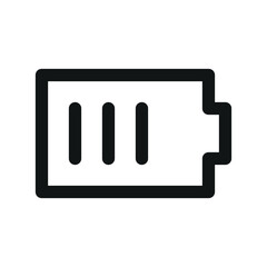 Wall Mural - Electric car battery UI icon, battery charging minimal line vector symbol