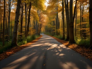 road in the woods