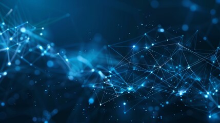 Wall Mural - futuristic connection technologies background with abstract digital network and high-tech data strea