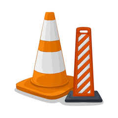 Illustration of traffic cone 