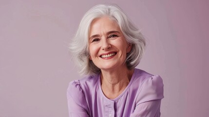 Wall Mural - The elderly woman smiling