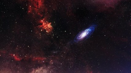 Wall Mural - galaxy in the darkness of space, space background