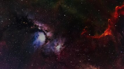 Wall Mural - colorful nebula in the darkness of space, space backgroun