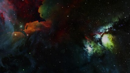 Wall Mural - nebula in flat universe, space background.