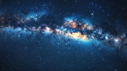 Background Night Sky with universe background , galaxy dark sky blue