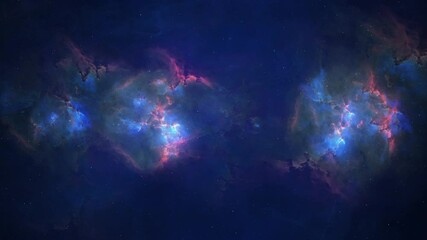 Wall Mural - Space nebula, with stars and swirling particles. Fractal art background.