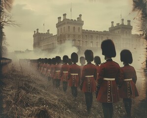 Canvas Print - King's Guards in England