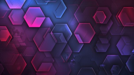 Wall Mural - an abstract design element on a geometric hexagonal background