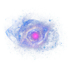 helix nebula png sticker, purple galaxy aesthetic on transparent background