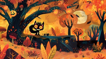 Poster - cute halloween monster