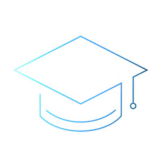 Sticker - Graduation cap education icon png blue digital graphic