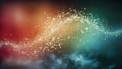 Wall Mural - dreamy wallpaper with flowing colorful gradients sparkling points and misty textures representing a 