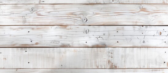 Aufkleber - Horizontal white wood plank texture providing a background with copy space image