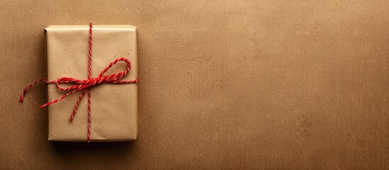 Aufkleber - Kraft brown cardboard background perfect for presents with space for adding images. copy space available