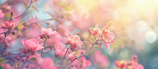 Aufkleber - Blooming flowers in spring with beautiful colors perfect for copy space images
